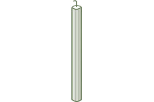 Dinerkaars ribbel 25cm. Prijs per 2