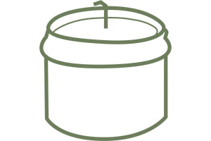 Glazen potje 6,5cm
